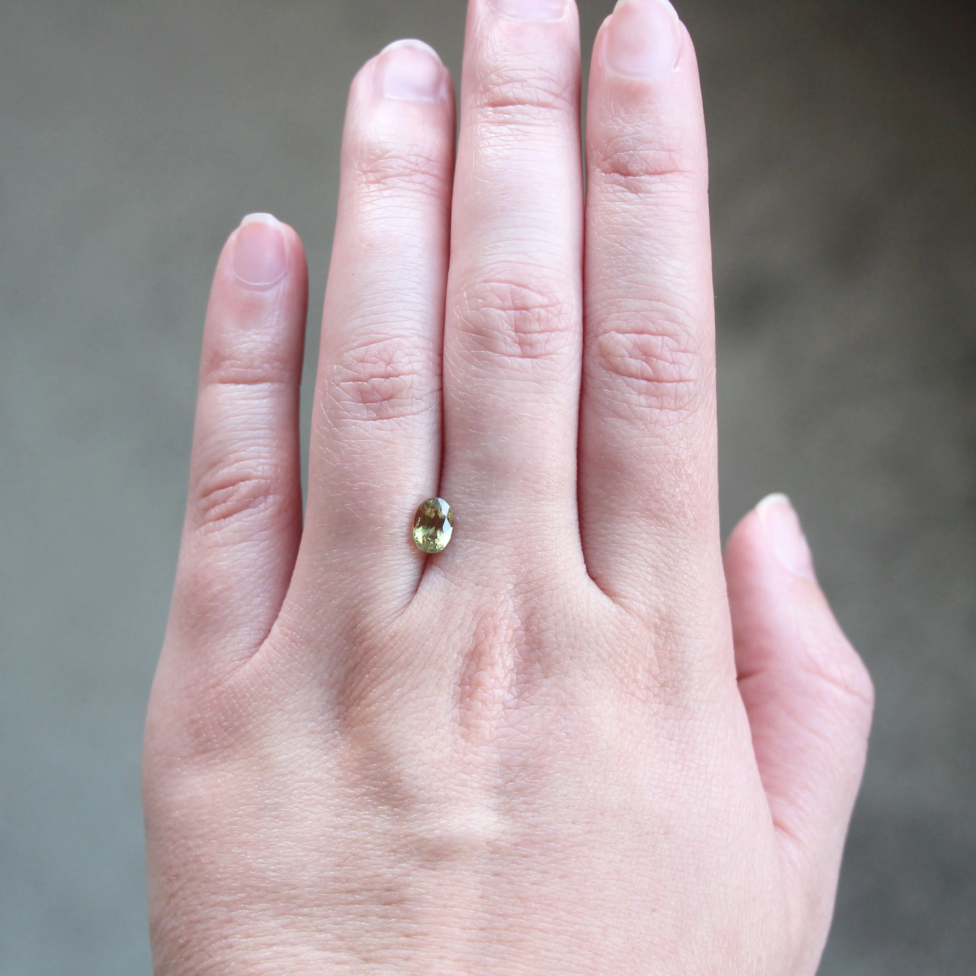 0.97 Carat GIA Certified Color-Change Yellow Green Oval Chrysoberyl Alexandrite for Custom Work - Inventory Code YGAO097