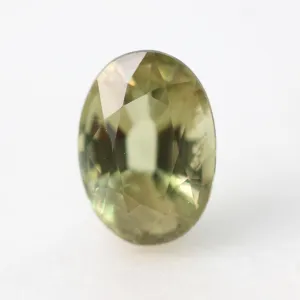 0.97 Carat GIA Certified Color-Change Yellow Green Oval Chrysoberyl Alexandrite for Custom Work - Inventory Code YGAO097