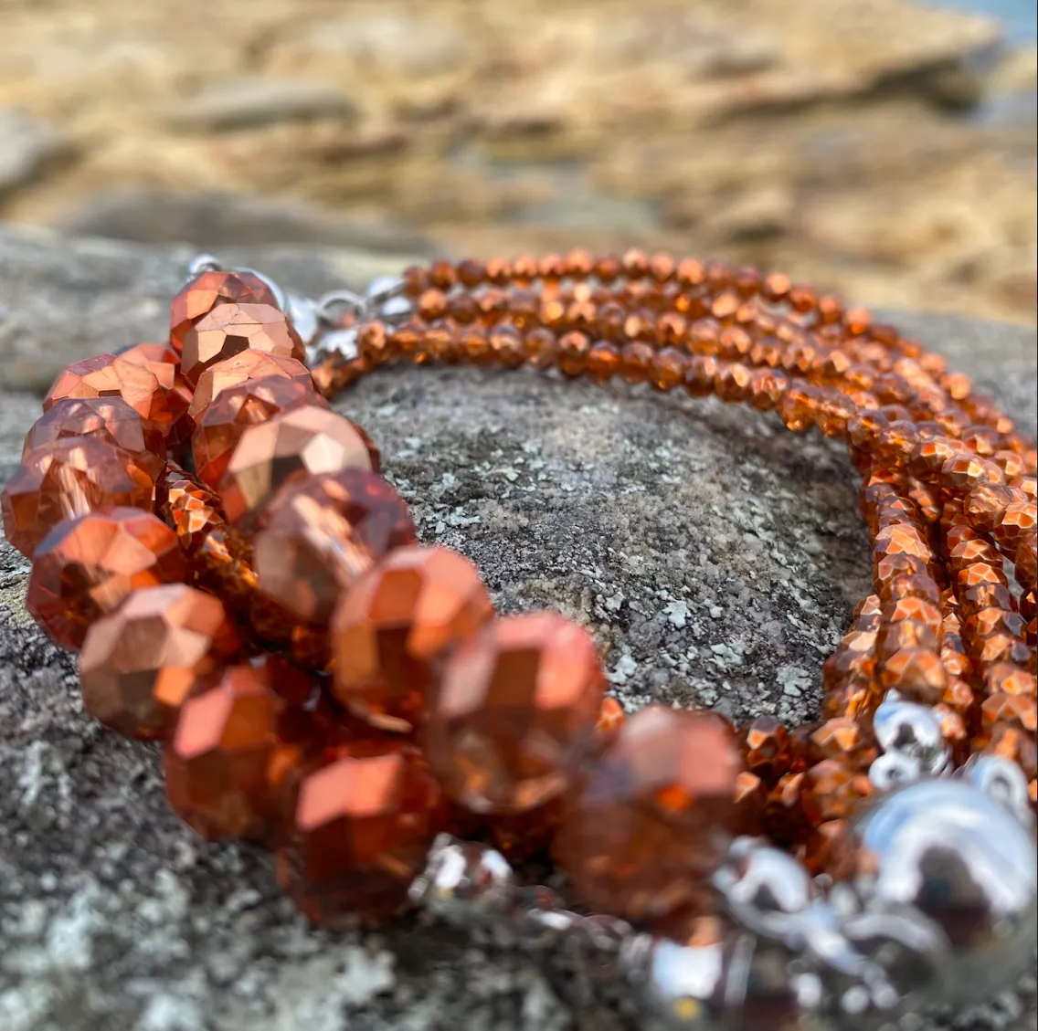 10 Way BUNDLE  - Orange Copper Crystal (Includes 10 Way Necklace, Tassel & Mini Connectors)