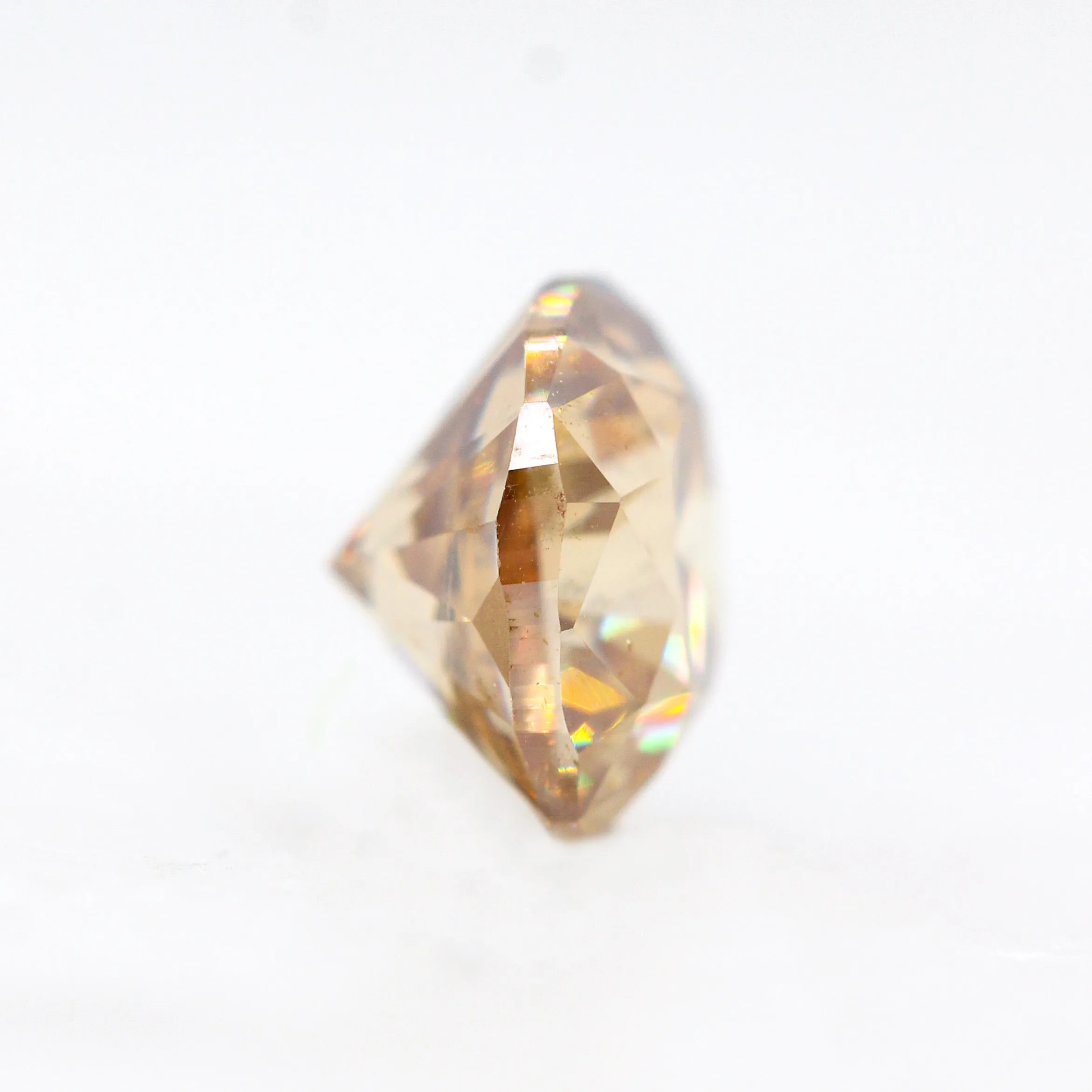 1.10 Carat Cushion Cut Golden Moissanite for Custom Work - Inventory Code GCM110