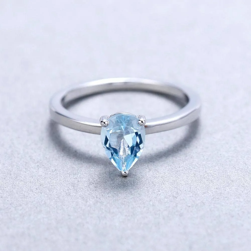 1.29 Ct Natural Solitaire Gemstone Engagement Ring