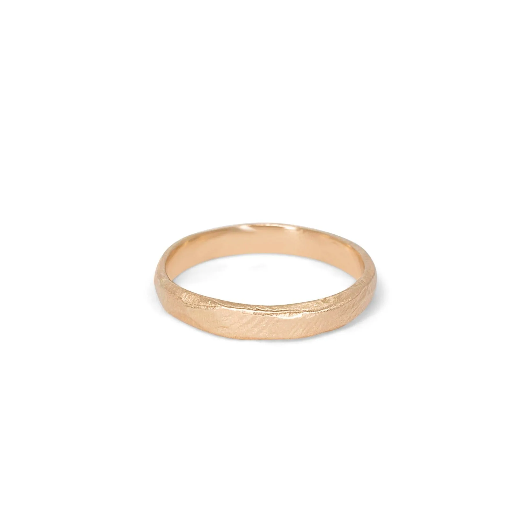 18K Carved Wedding Band 3mm