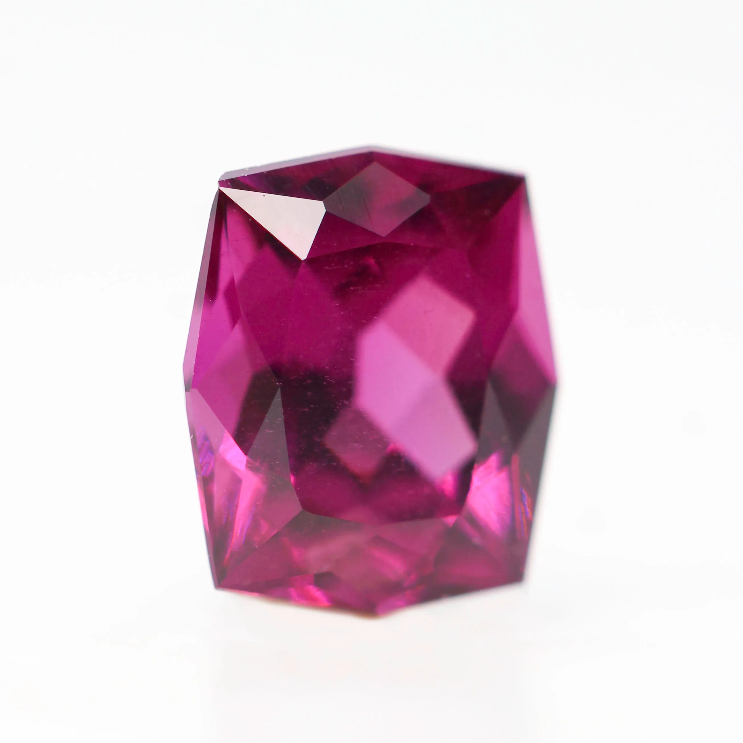 2.28 Carat Geometric Fancy Cushion Cut Rhodolite Garnet for Custom Work - Inventory Code FCG228