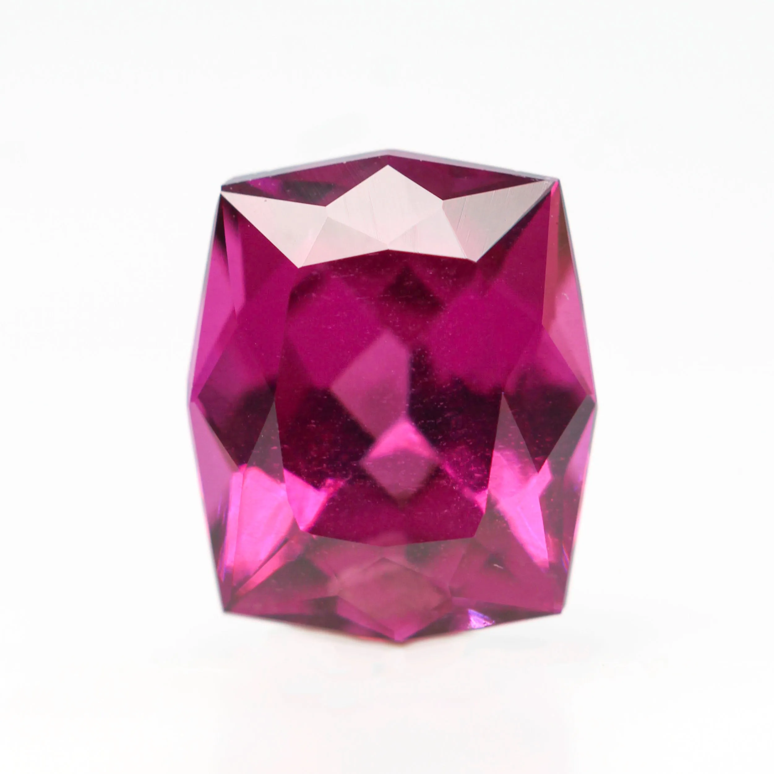 2.28 Carat Geometric Fancy Cushion Cut Rhodolite Garnet for Custom Work - Inventory Code FCG228