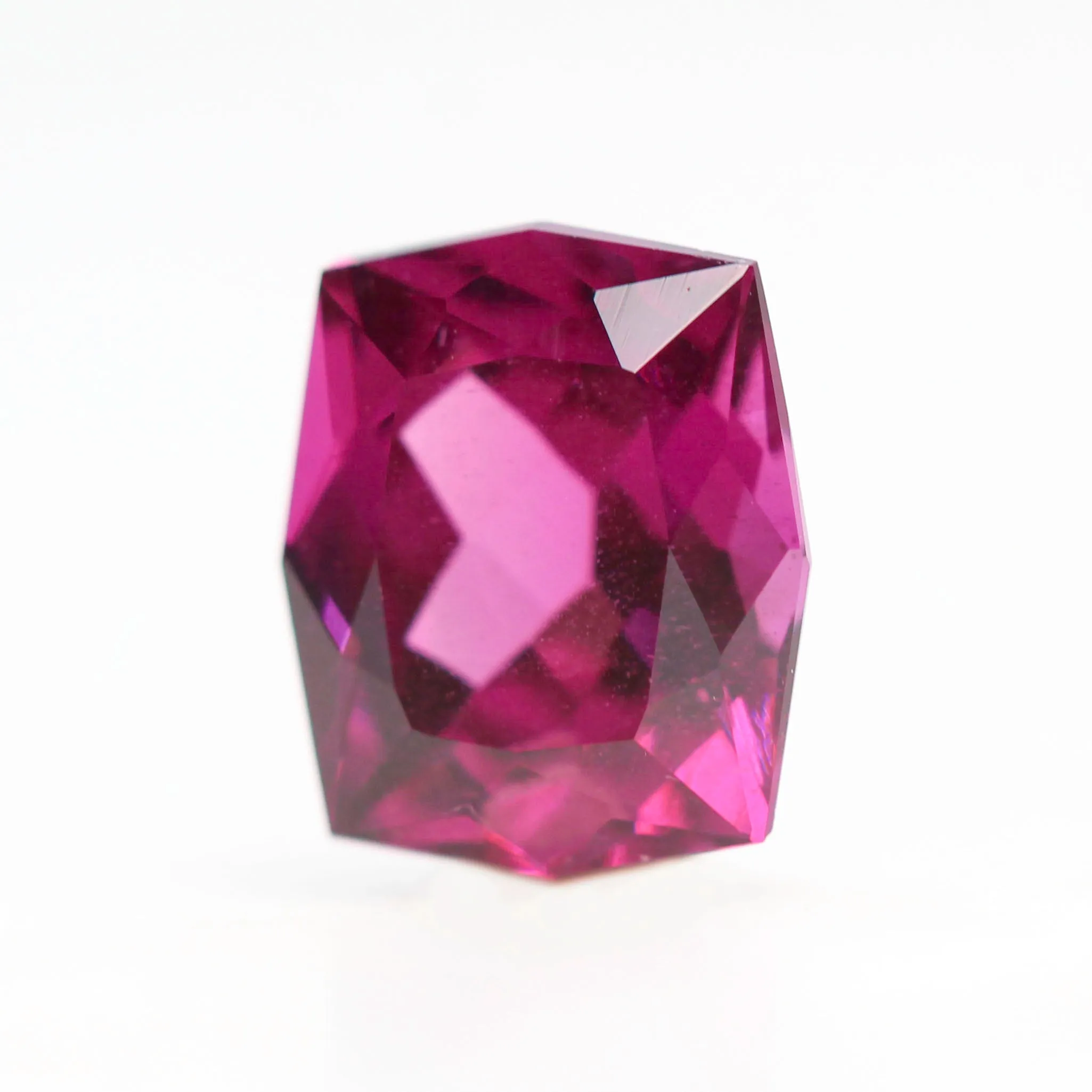 2.28 Carat Geometric Fancy Cushion Cut Rhodolite Garnet for Custom Work - Inventory Code FCG228