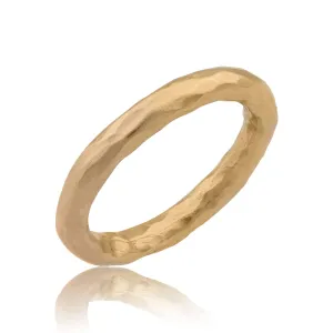 22K Rose Gold "Peach Glow" Plain Band (Thick Tubing)