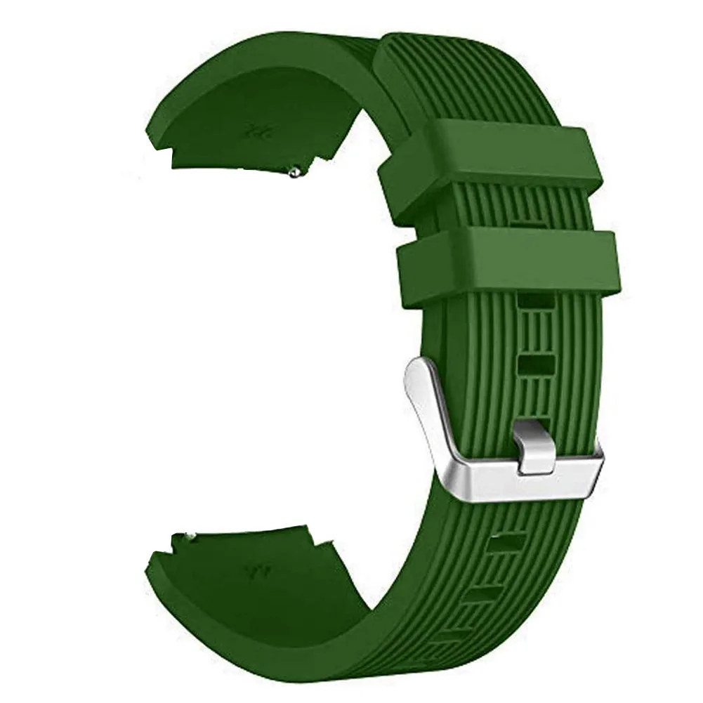 22mm universal Smartwatch Silicone Strap Black Diagonal