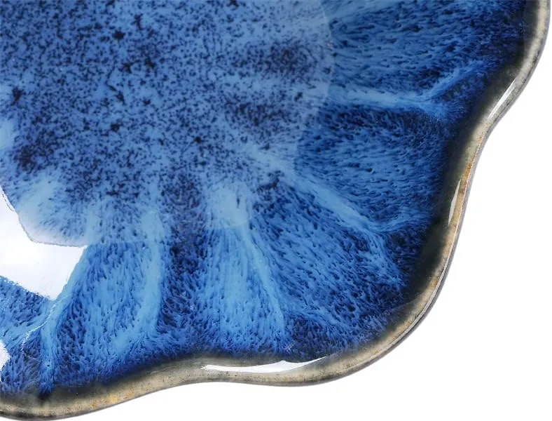 2PCS Lotus Leaf Shape Ring Holder Dish, Small Key Bowl, Ceramic Trinket Tray Jewelry Dish Organizing Necklace Earrings for Mom Friend Sister, All Jewelries are NOT Included. Blue Pink.