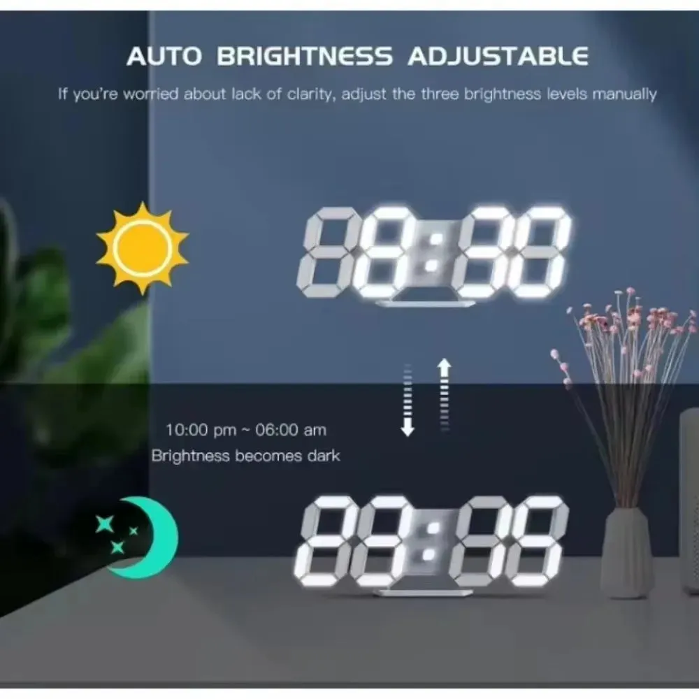 3D Led Digital Clock Thermometer Display