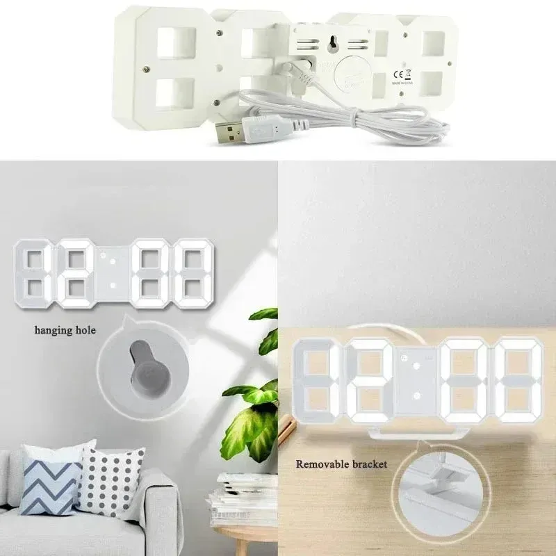 3D Led Digital Clock Thermometer Display