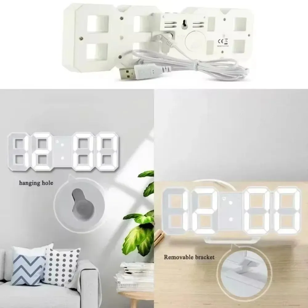 3D Led Digital Clock Thermometer Display