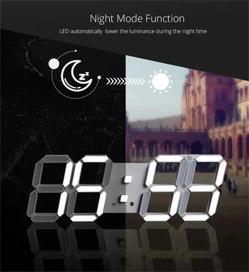 3D Led Digital Clock Thermometer Display