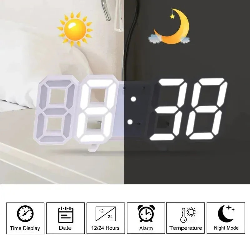 3D Led Digital Clock Thermometer Display
