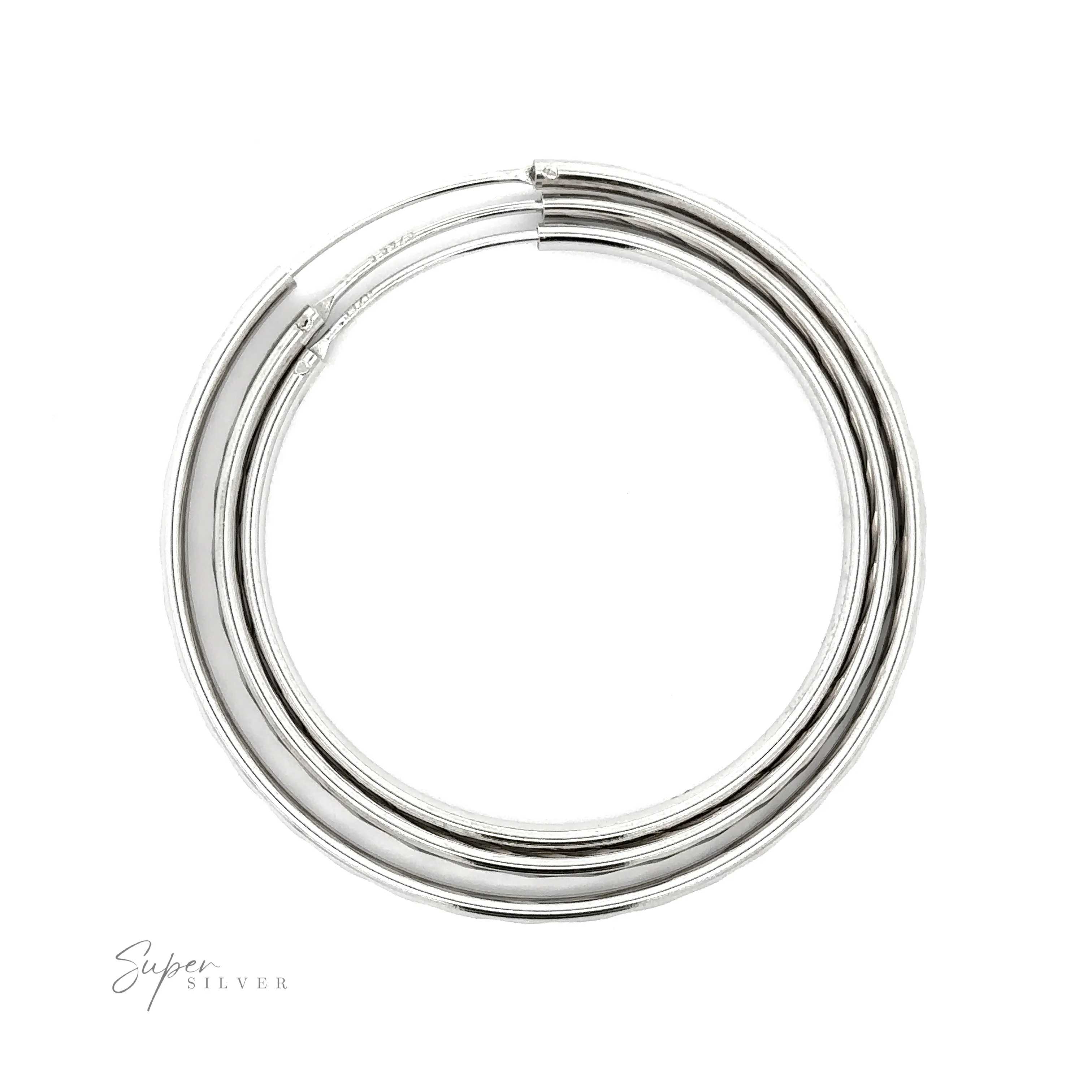 3mm Chevron Faceted Hoops