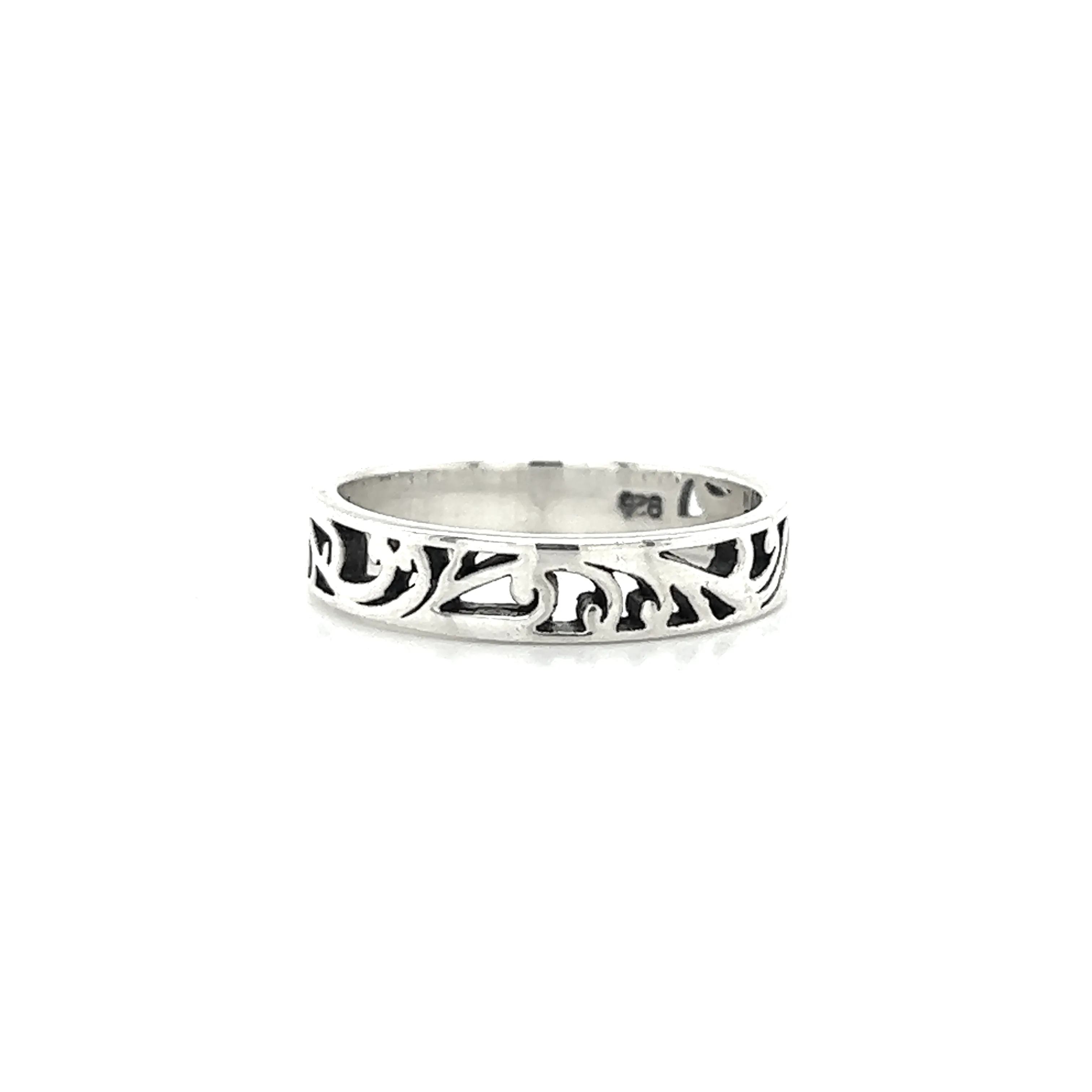4mm Filigree Squared Band