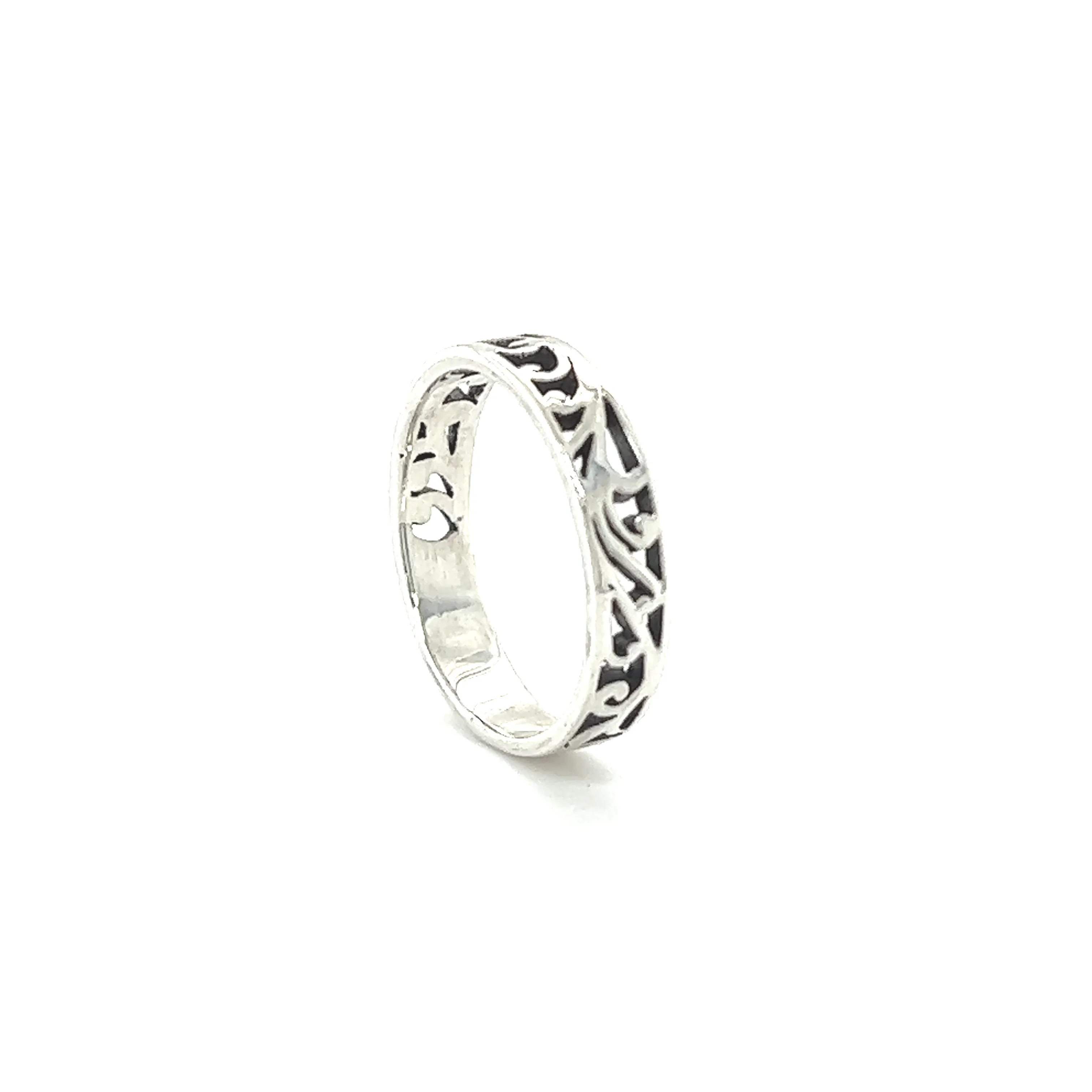 4mm Filigree Squared Band