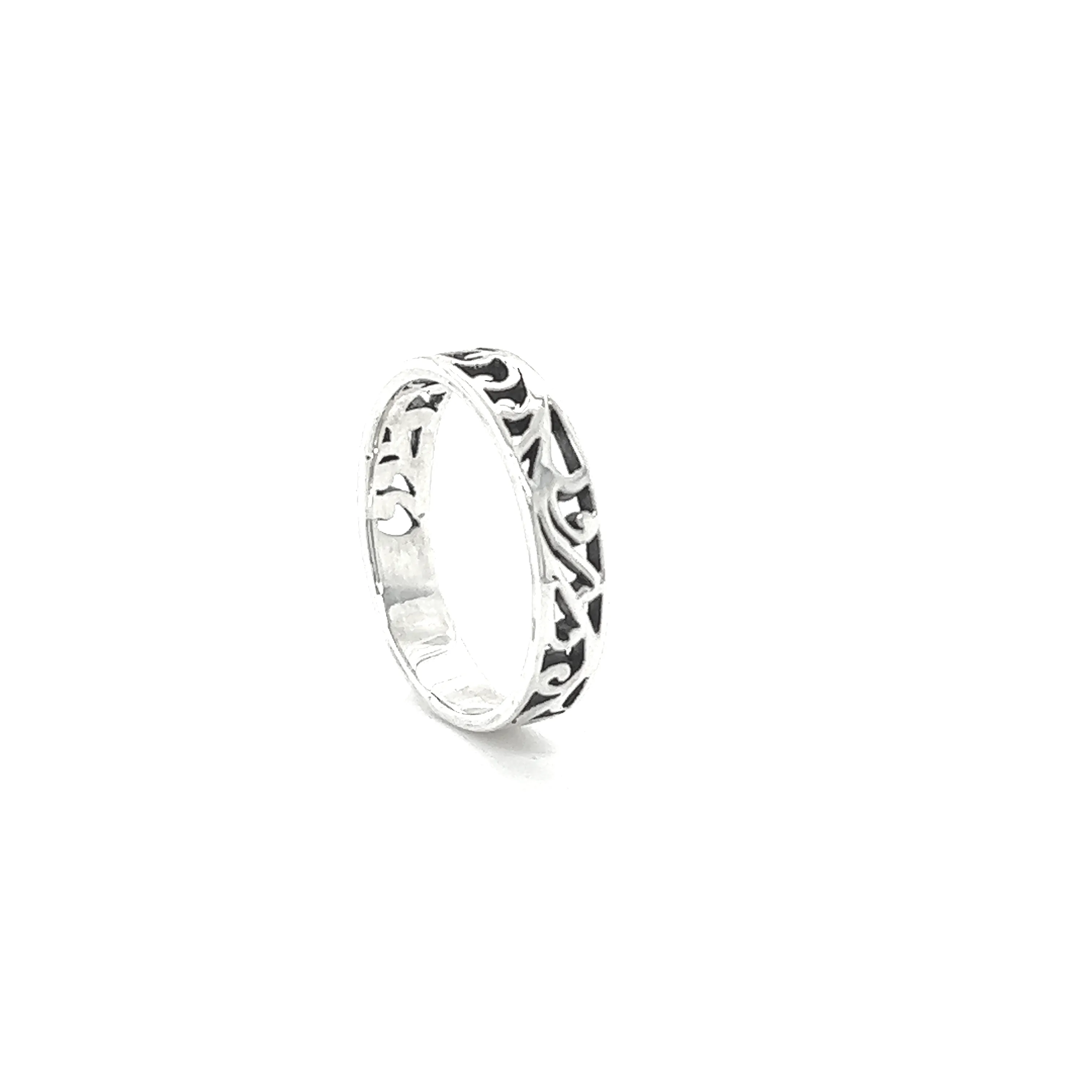 4mm Filigree Squared Band
