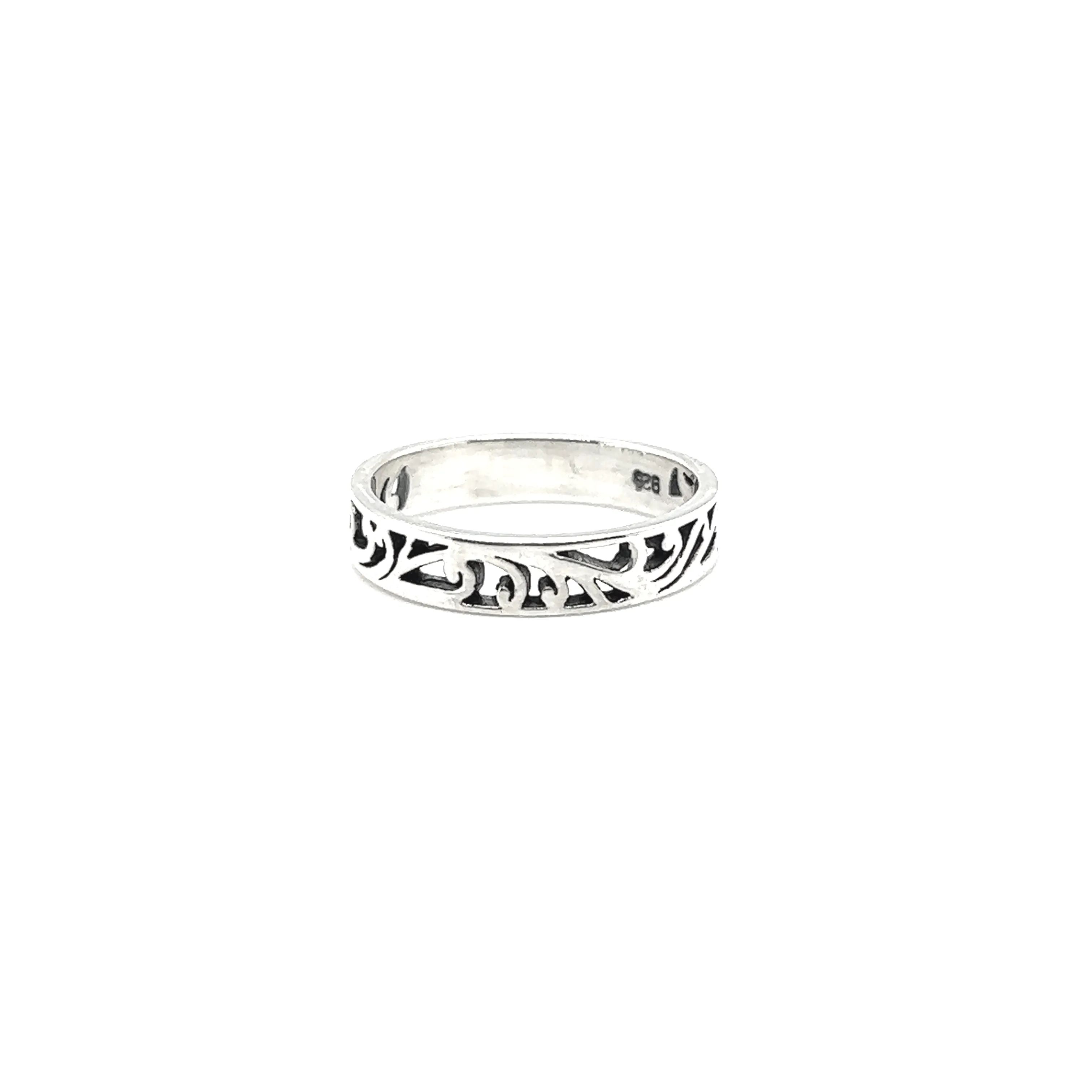 4mm Filigree Squared Band