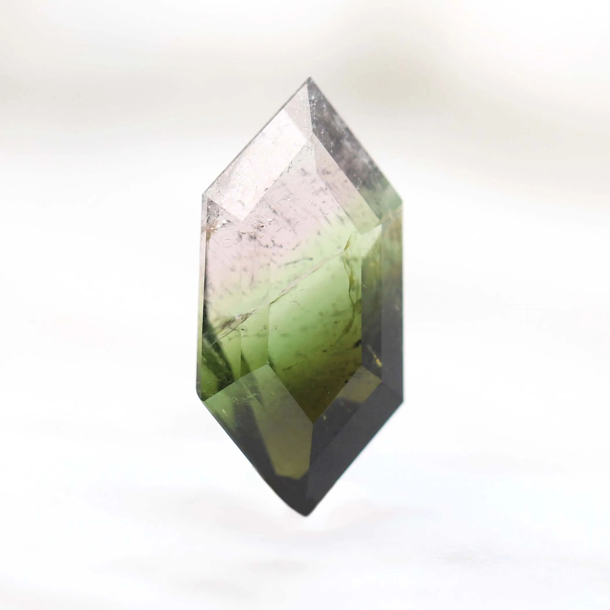 6.27 Carat Bicolor Purple Green Hexagon Tourmaline for Custom Work - Inventory Code THPG627
