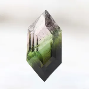 6.27 Carat Bicolor Purple Green Hexagon Tourmaline for Custom Work - Inventory Code THPG627