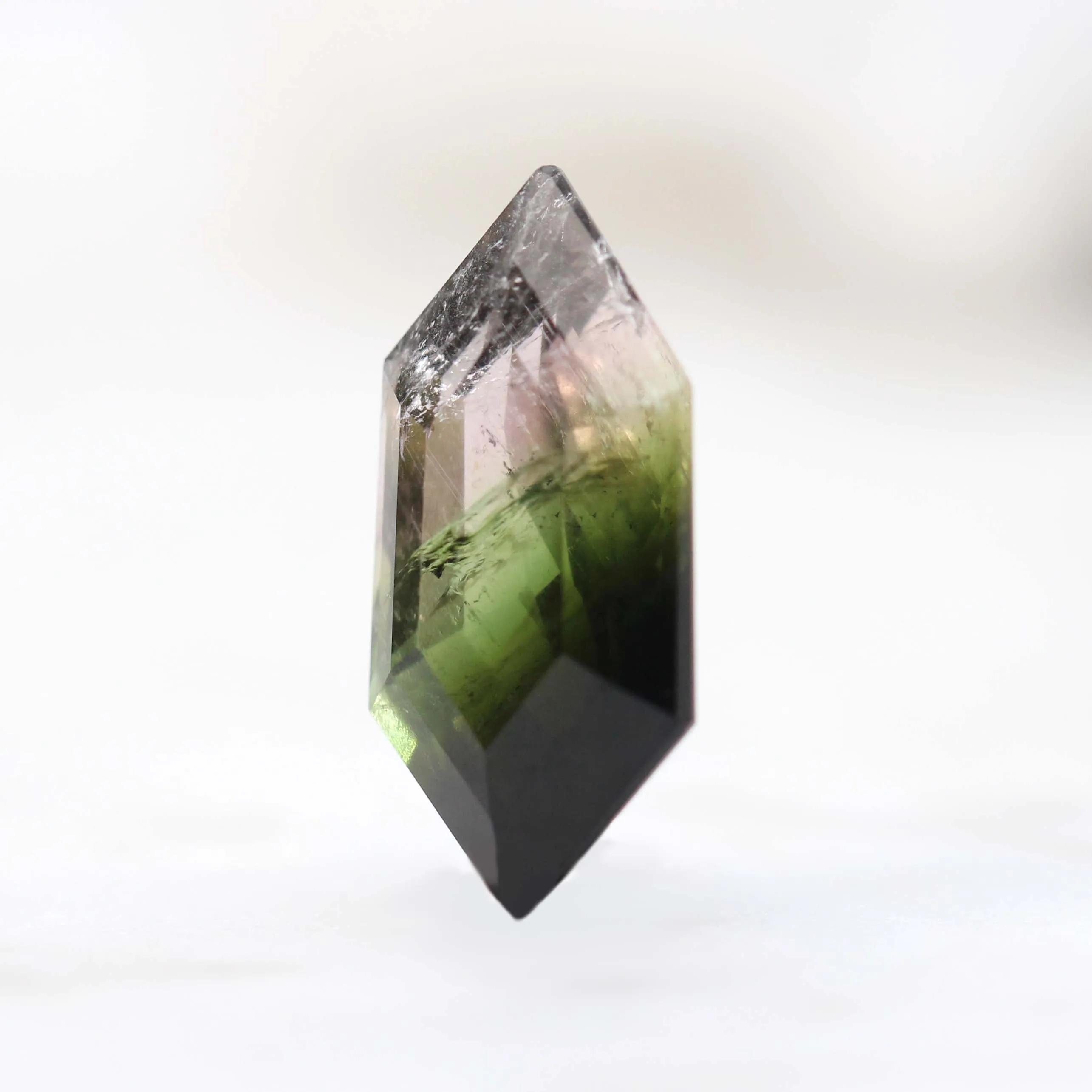 6.27 Carat Bicolor Purple Green Hexagon Tourmaline for Custom Work - Inventory Code THPG627