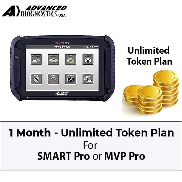 Advanced Diagnostics - 1 Month Unlimited Token Plan for the SMART Pro Key Programmer - ( machine sold separately )