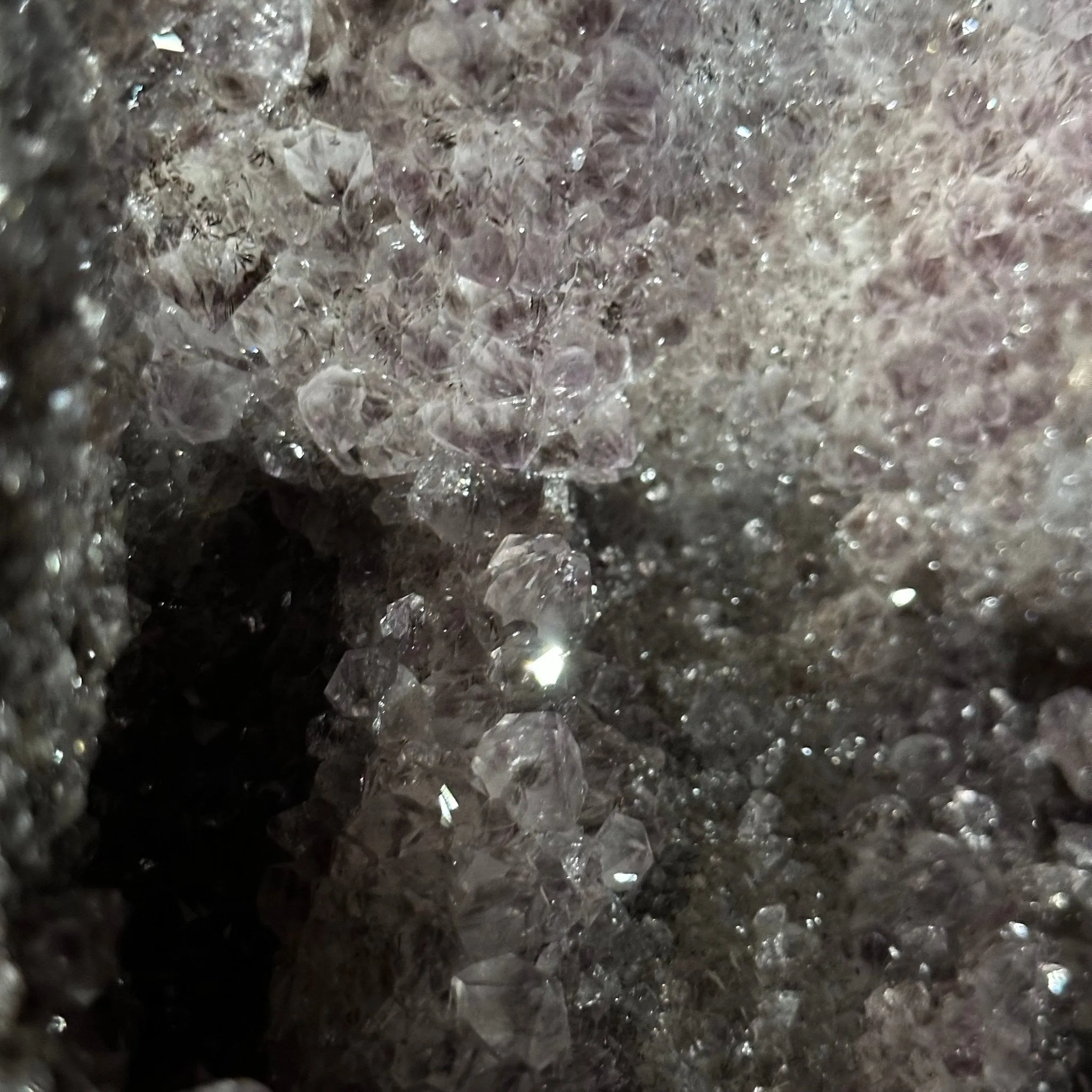 Amethyst Cluster on a Metal Base, 32.4 lbs & 18" Tall #5491-0104
