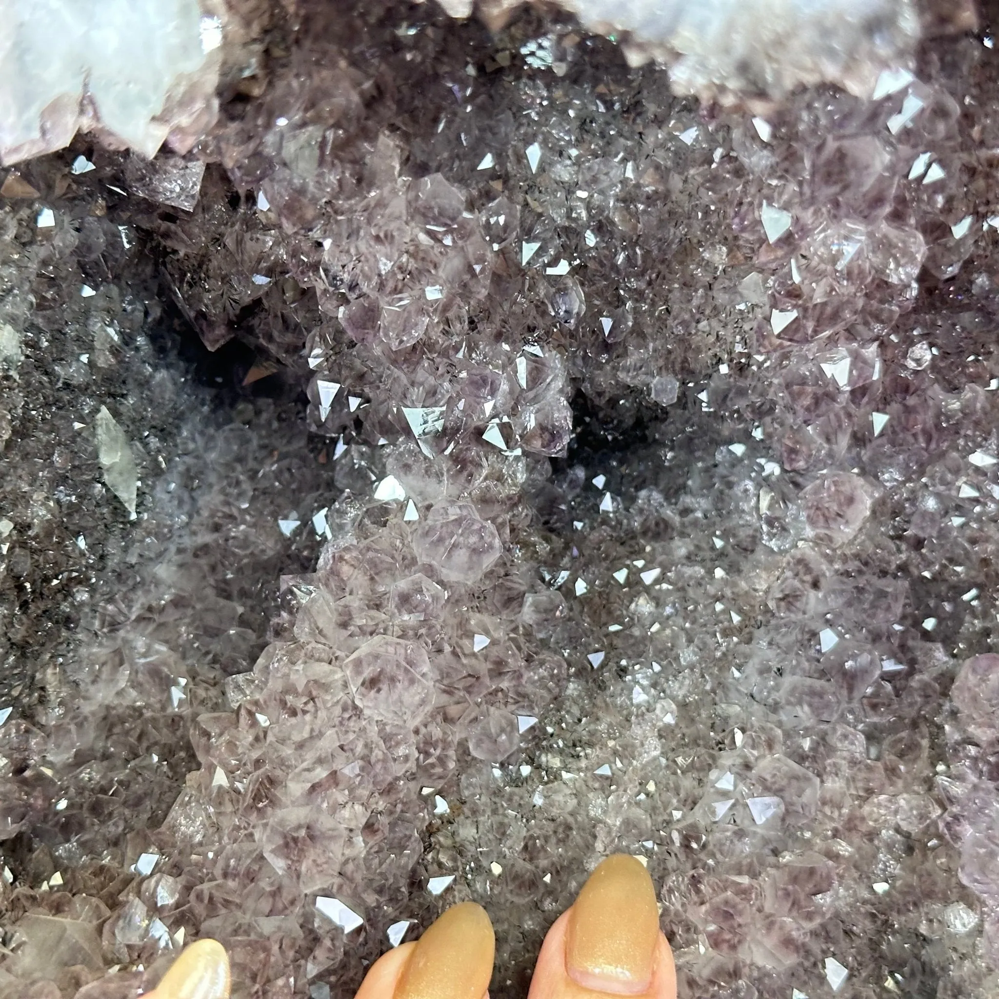 Amethyst Cluster on a Metal Base, 32.4 lbs & 18" Tall #5491-0104