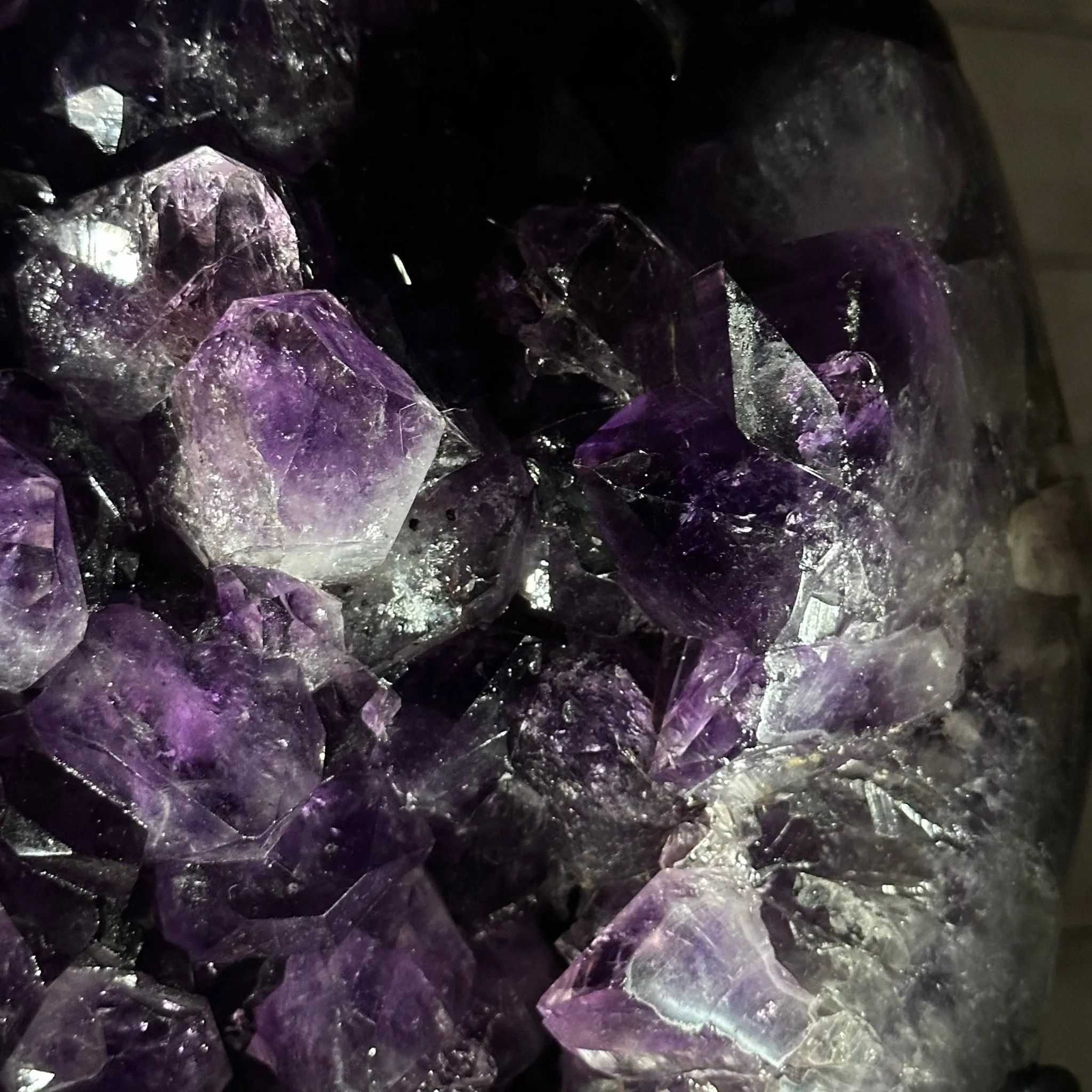 Amethyst Cluster on a Metal Base, 74.3 lbs & 23.5" Tall, #5491-0151
