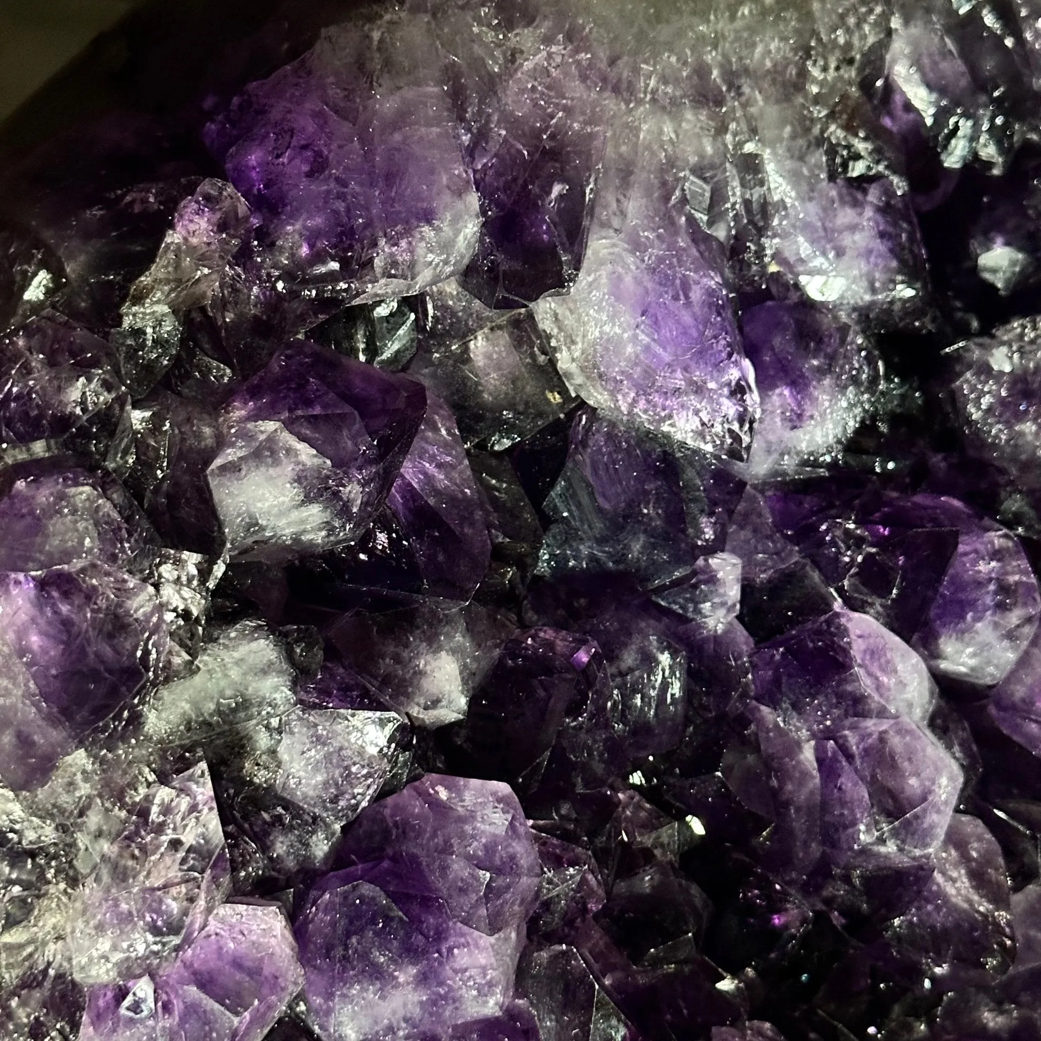 Amethyst Cluster on a Metal Base, 74.3 lbs & 23.5" Tall, #5491-0151