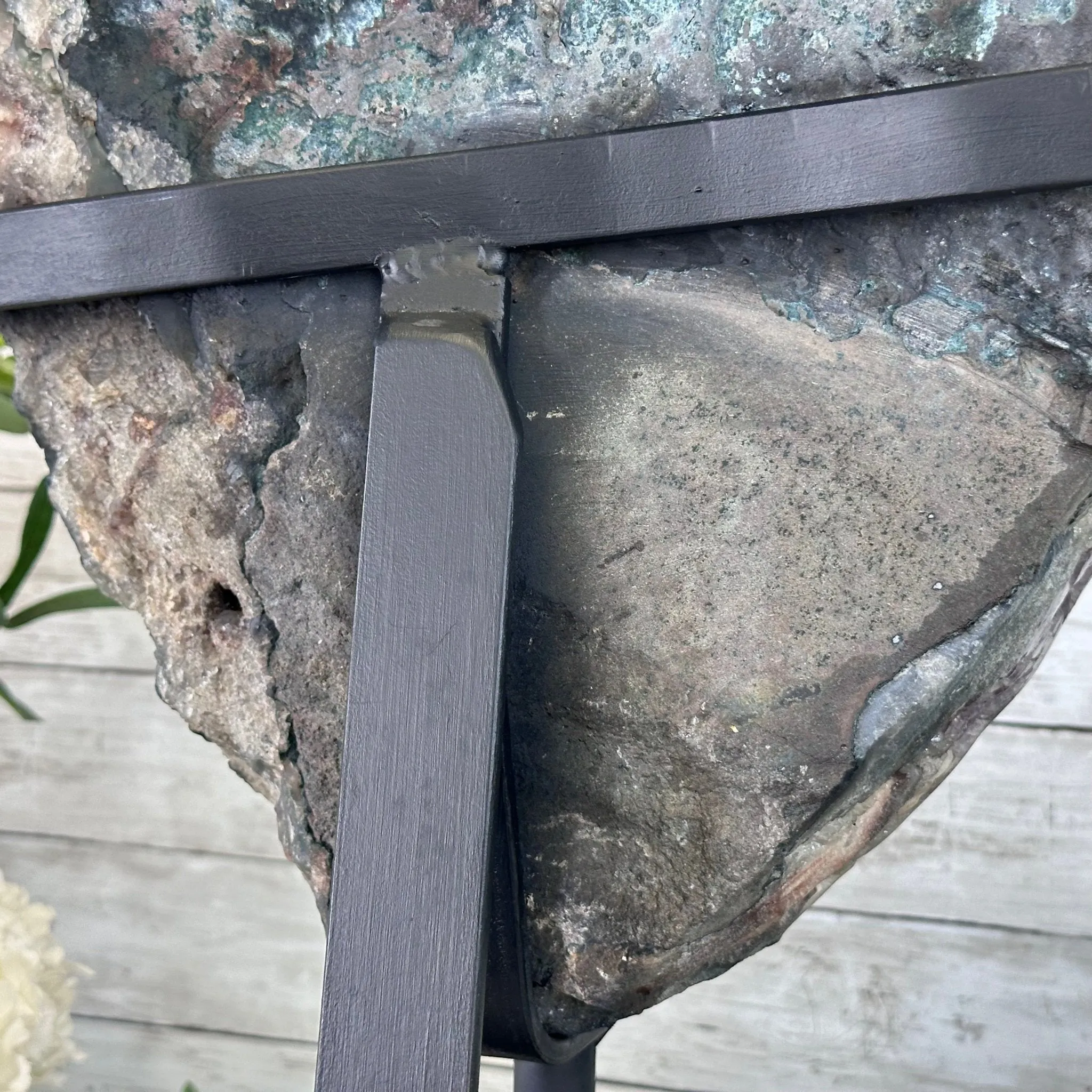 Amethyst Cluster on a Metal Base, 74.3 lbs & 23.5" Tall, #5491-0151