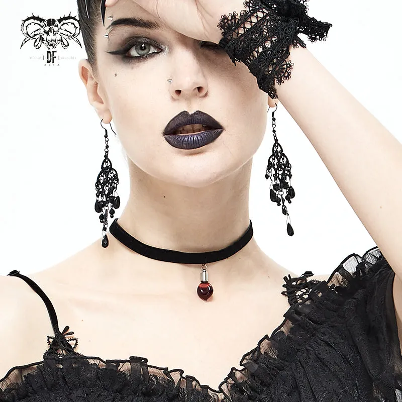 AS089 Blood drop heart-shaped pendant choker