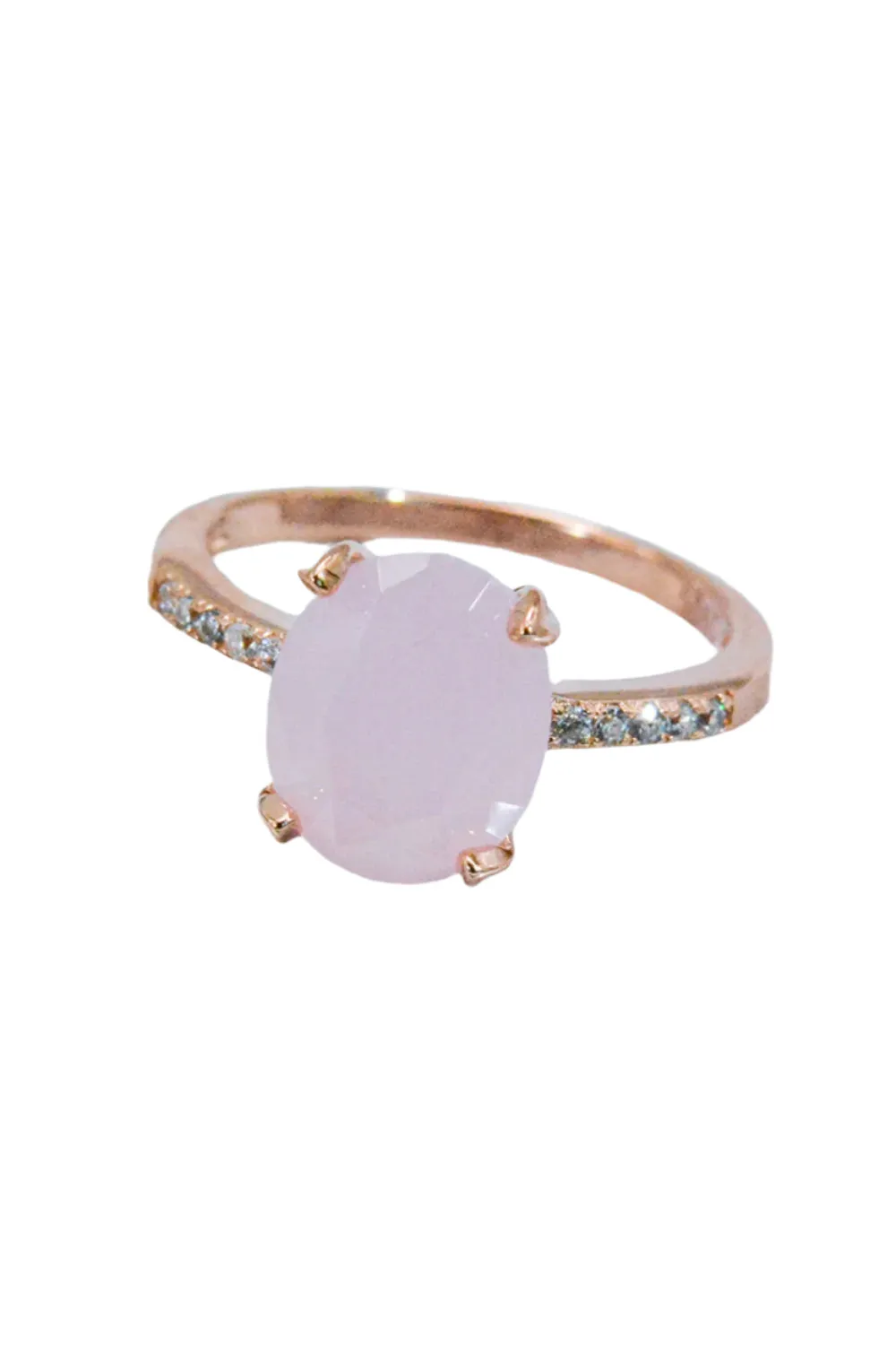 Be There Rose Quartz Crystal Ring