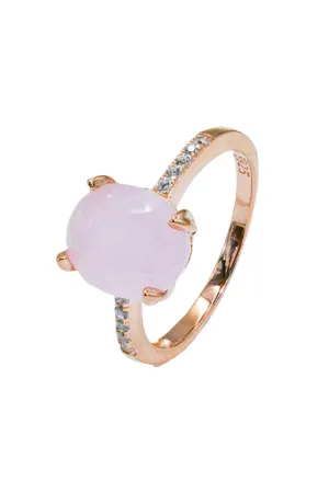 Be There Rose Quartz Crystal Ring