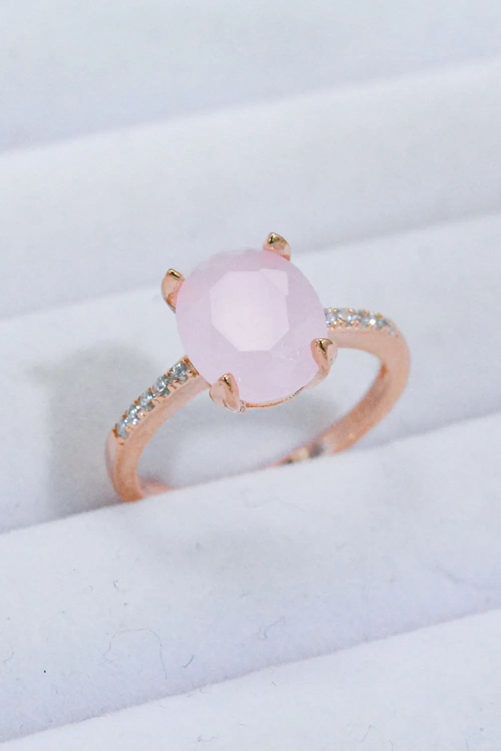 Be There Rose Quartz Crystal Ring
