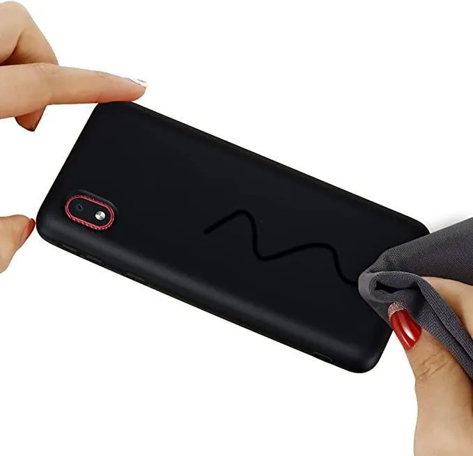 Black Gel Case Tough Shockproof Phone Case Gel Cover for Samsung Galaxy A01 Core