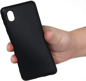 Black Gel Case Tough Shockproof Phone Case Gel Cover for Samsung Galaxy A01 Core