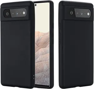 Black Gel Case Tough Shockproof Phone Case Gel Cover Skin for Google Pixel 6A