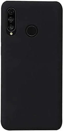 Black Gel Case Tough Shockproof Phone Case Gel Cover Skin for Huawei P30 Lite