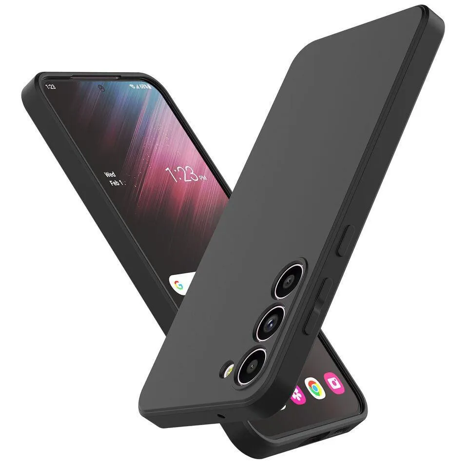 Black Gel Case Tough Shockproof Phone Case Gel Cover Skin for Samsung Galaxy S23 FE