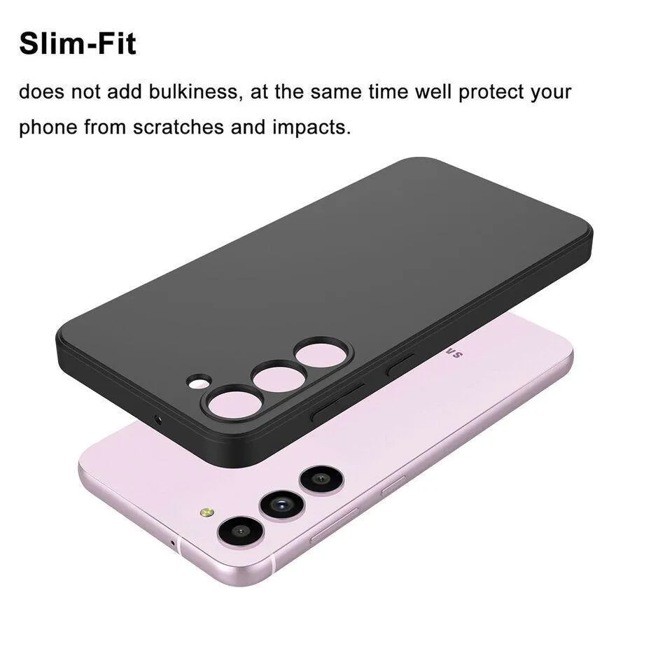 Black Gel Case Tough Shockproof Phone Case Gel Cover Skin for Samsung Galaxy S23 FE