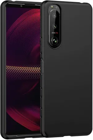 Black Gel Case Tough Shockproof Phone Case Gel Cover Skin for Sony Xperia 1 III