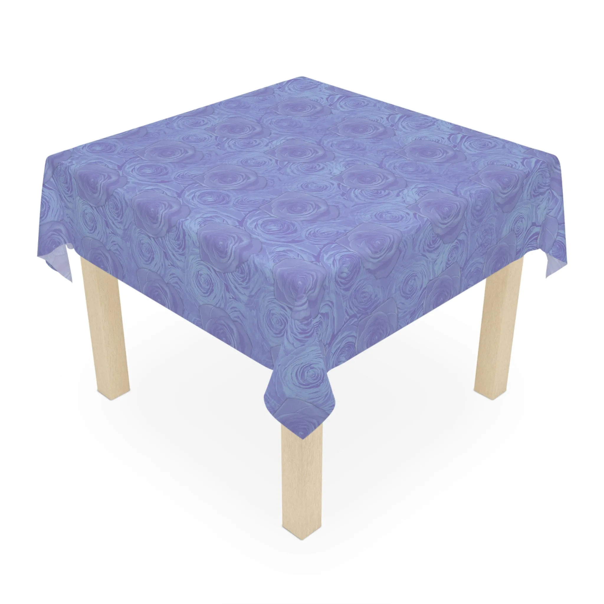 Blue Rose Tablecloth Valentines Day Anniversary Gifts for Her Floral Pattern Lovers Table Cloth