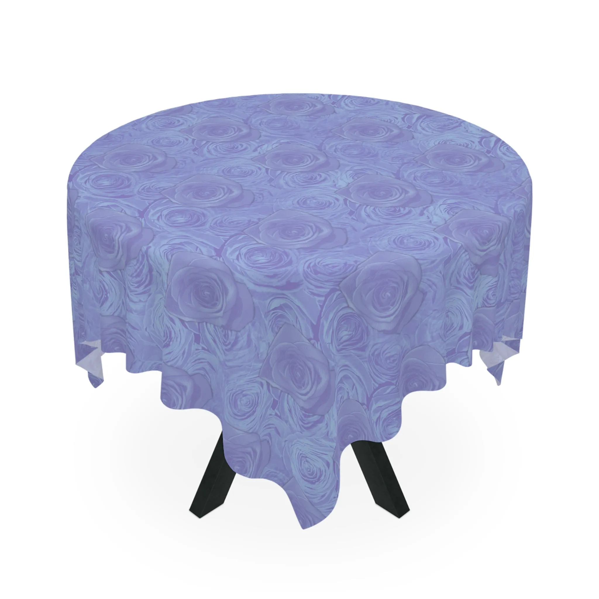 Blue Rose Tablecloth Valentines Day Anniversary Gifts for Her Floral Pattern Lovers Table Cloth