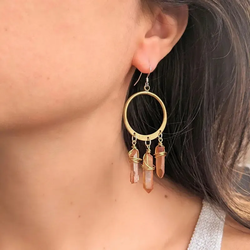 Boho Crystal Earrings