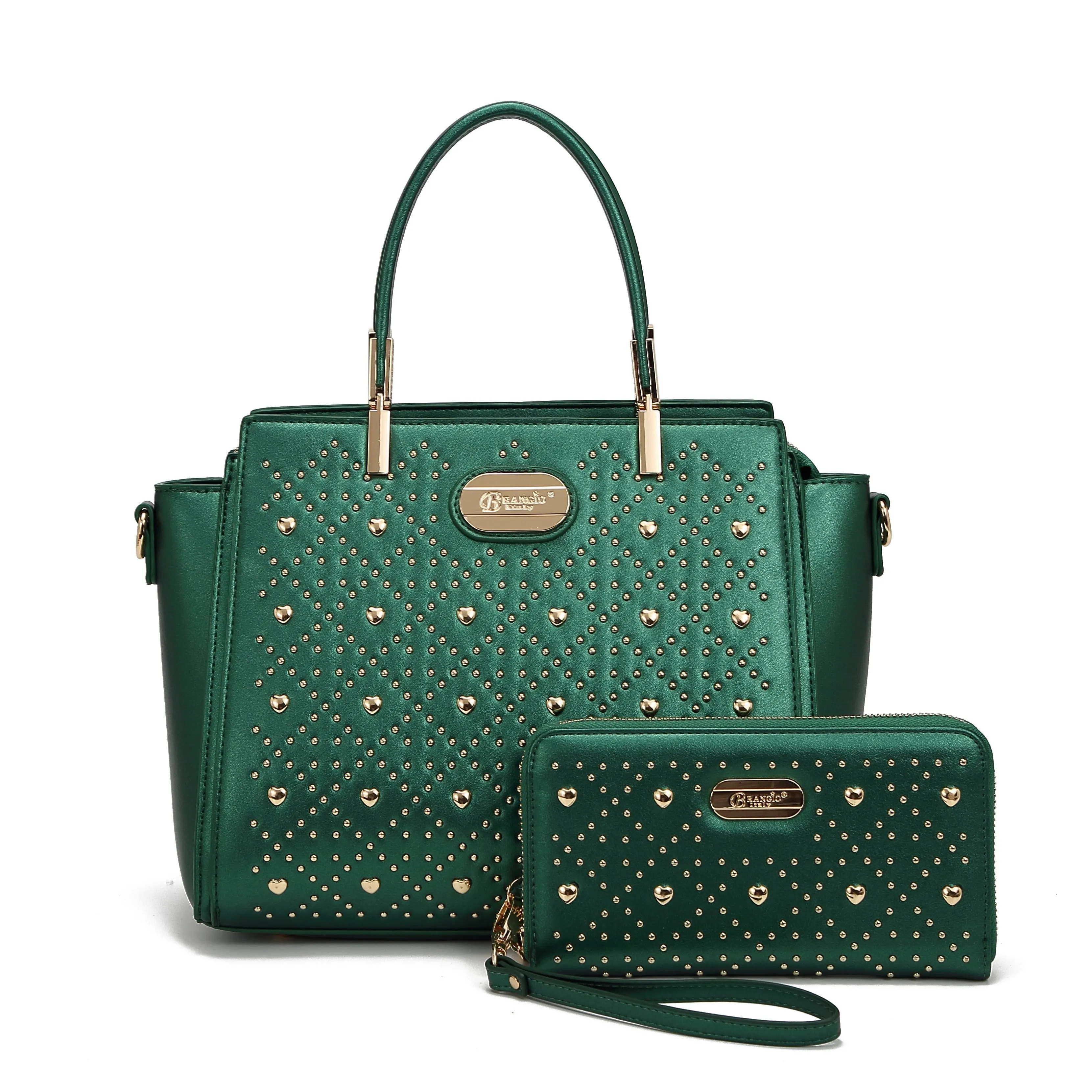 Brangio Studded Elegance Wristlet Wallet