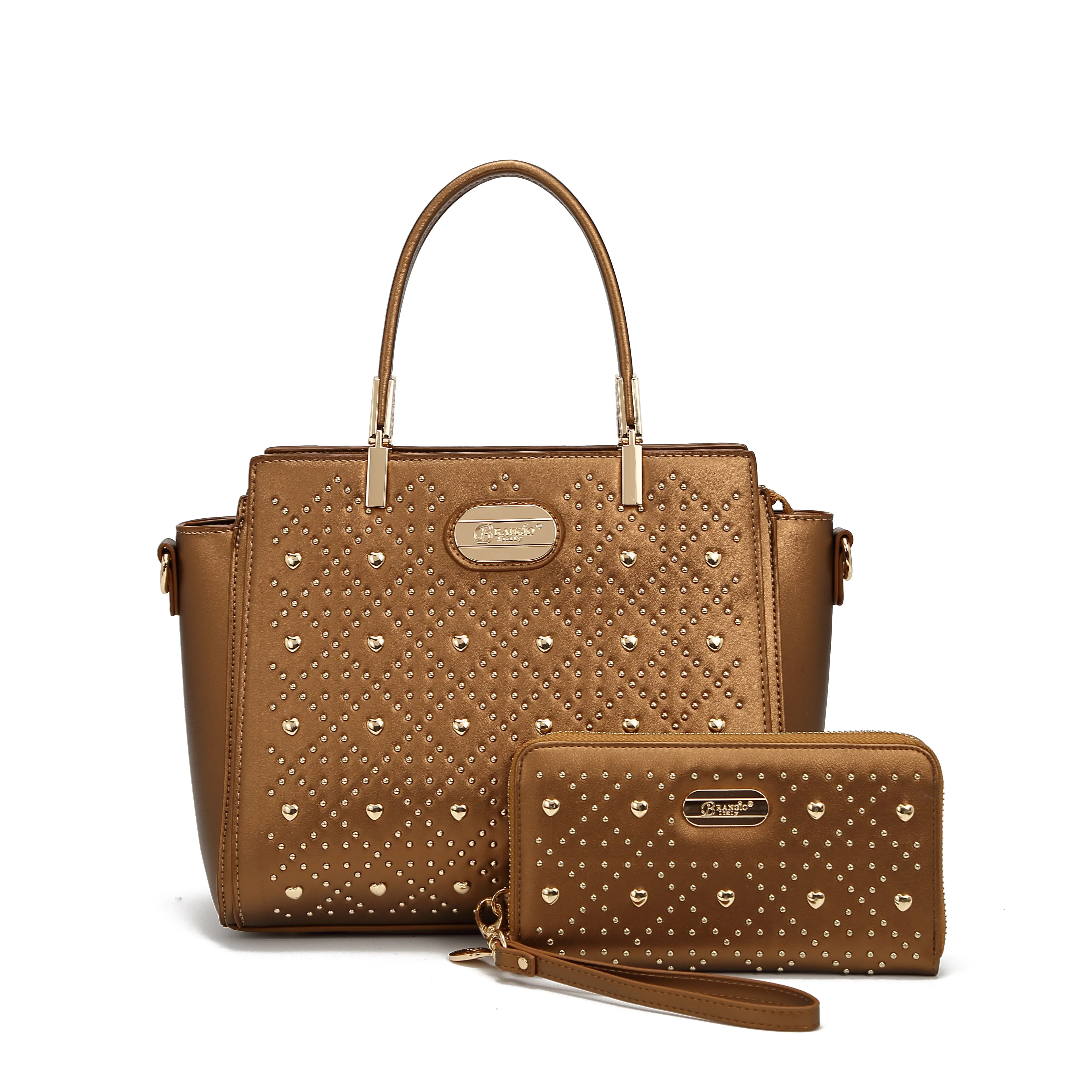 Brangio Studded Elegance Wristlet Wallet