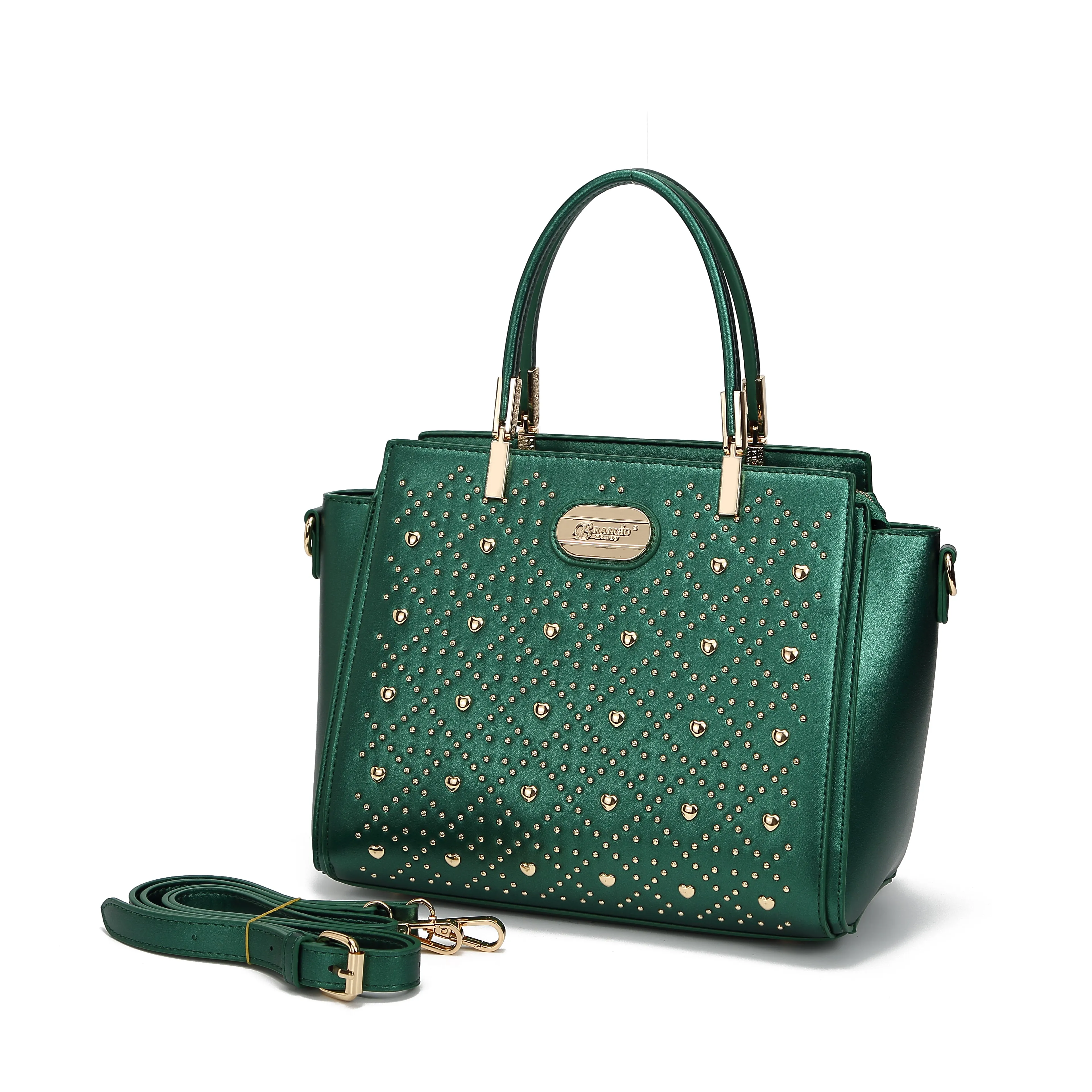 Brangio Studded Elegance Wristlet Wallet