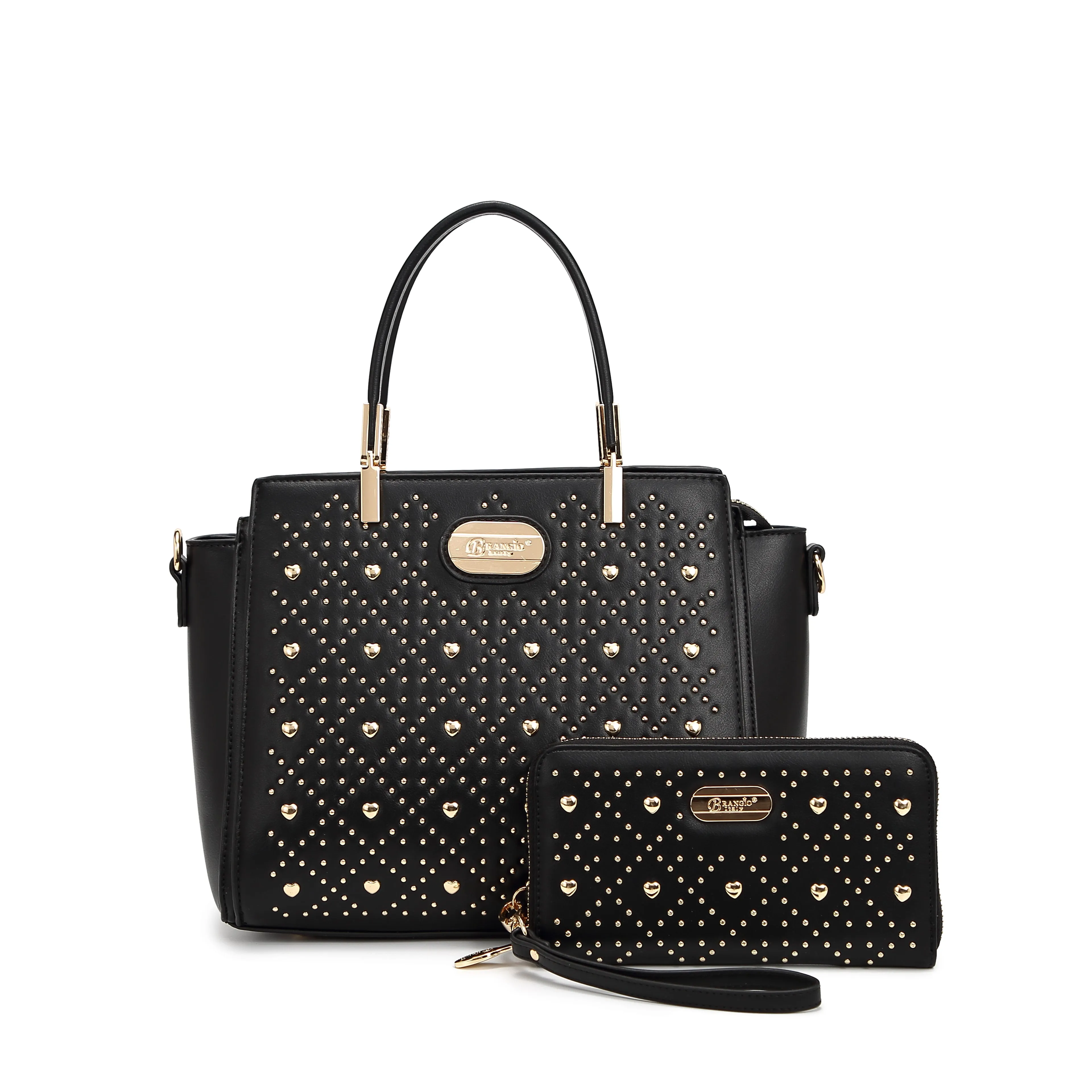Brangio Studded Elegance Wristlet Wallet