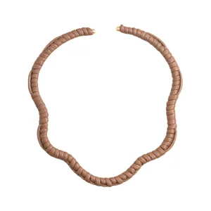 Brown Braided Choker Necklace